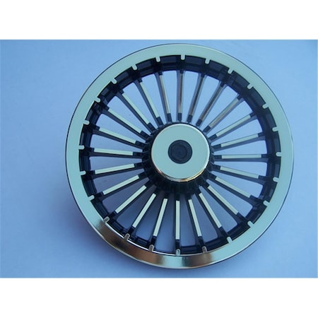 Geared2Golf Stenten Golf Cart Accessories Wheel Cover Turbine Blk- Gold GE2661031